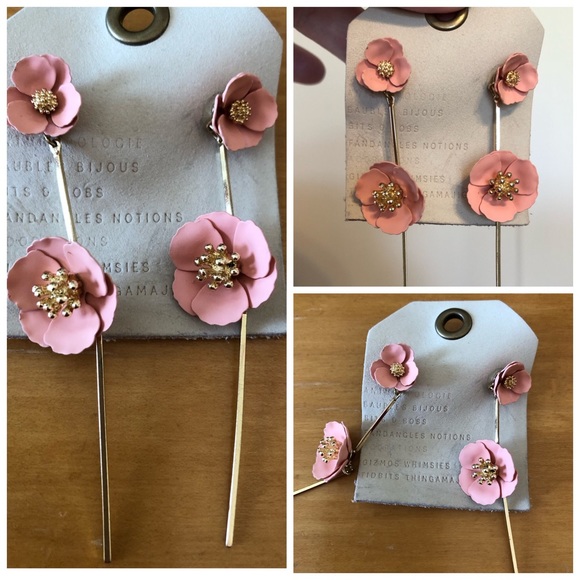 Anthropologie floral drop earrings - Picture 2 of 8